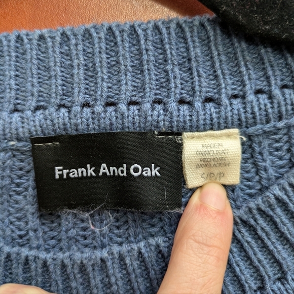 Frank & Oak cropped blue sweater - Picture 8 of 8